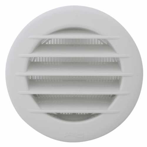 AUTOGYRE - Grille PVC ronde à clipser diamètre 80 à 125 blanc 401961